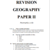 Top student Geography paper 2 KCSE Revision booklet with answers