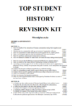 Top student Kcse History paper 1 revision booklet with answers