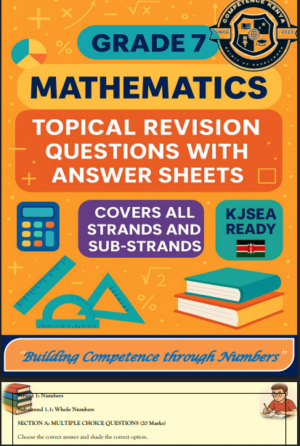 Mathematics  grade 7 topical questions and answers booklet
