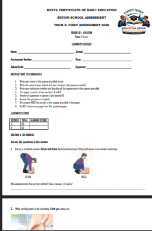 Grade 10 aviation term 2 exams 2026