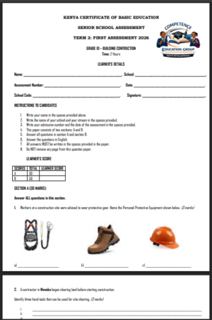 Grade 10 building construction term 2 exams 2026
