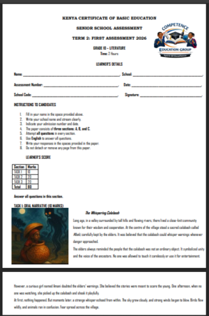 Grade 10 ENGLISH LITERATURE term 2 exams 2026