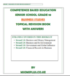 Business studies grade 10 topical revision booklet with answers