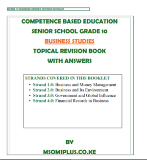Business studies grade 10 topical revision booklet with answers