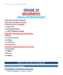 Geography grade 10 topical revision booklet with answers