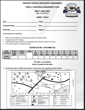 Grade 5 Mid Term 2 2026 exams with marking schemes