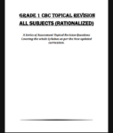 Grade 1 Topical Revision Booklet