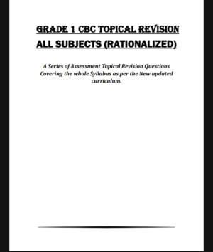 Grade 1 Topical Revision Booklet