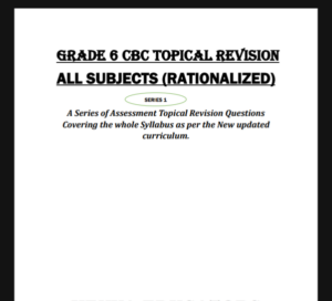 Grade 6 Topical Revision Booklet