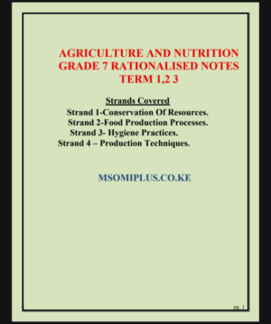 Agriculture and Nutrition Grade 7 Rationalized notes Term 1,2,3