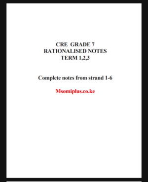 CRE Grade 7 Rationalized notes Term 1,2,3