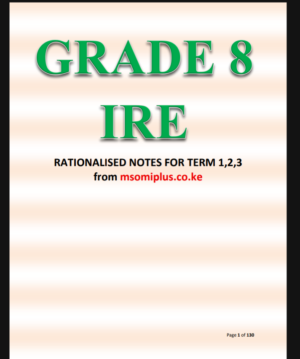 IRE Grade 8 Rationalized notes Term 1,2,3