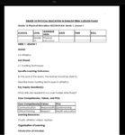 GRADE 10 TERM 2 PHYSICAL EDUCATION LESSON PLANS