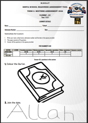 Play Group Mid Term 2 2026 exams with marking schemes