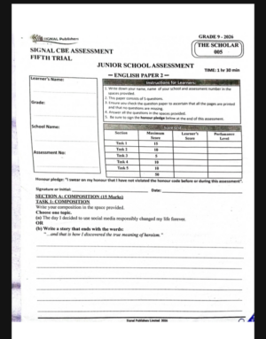 Signal 005 Grade 9 2026