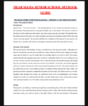 Dear Mama setbook guide notes Grade 10