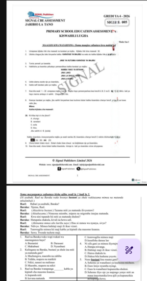 Signal 005 Grade 4 Revision papers 2026