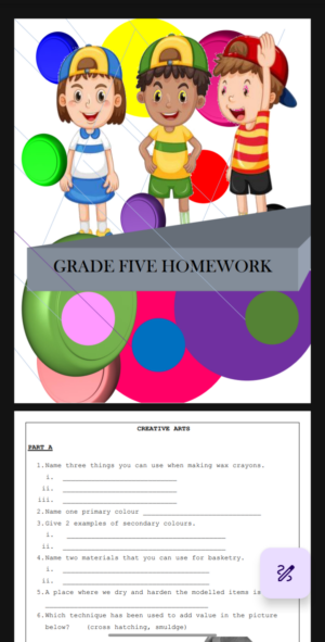 Grade 5 August Holiday assignments booklet