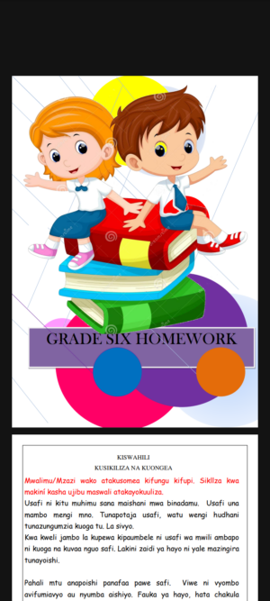 Grade 6 August Holiday assignments booklet